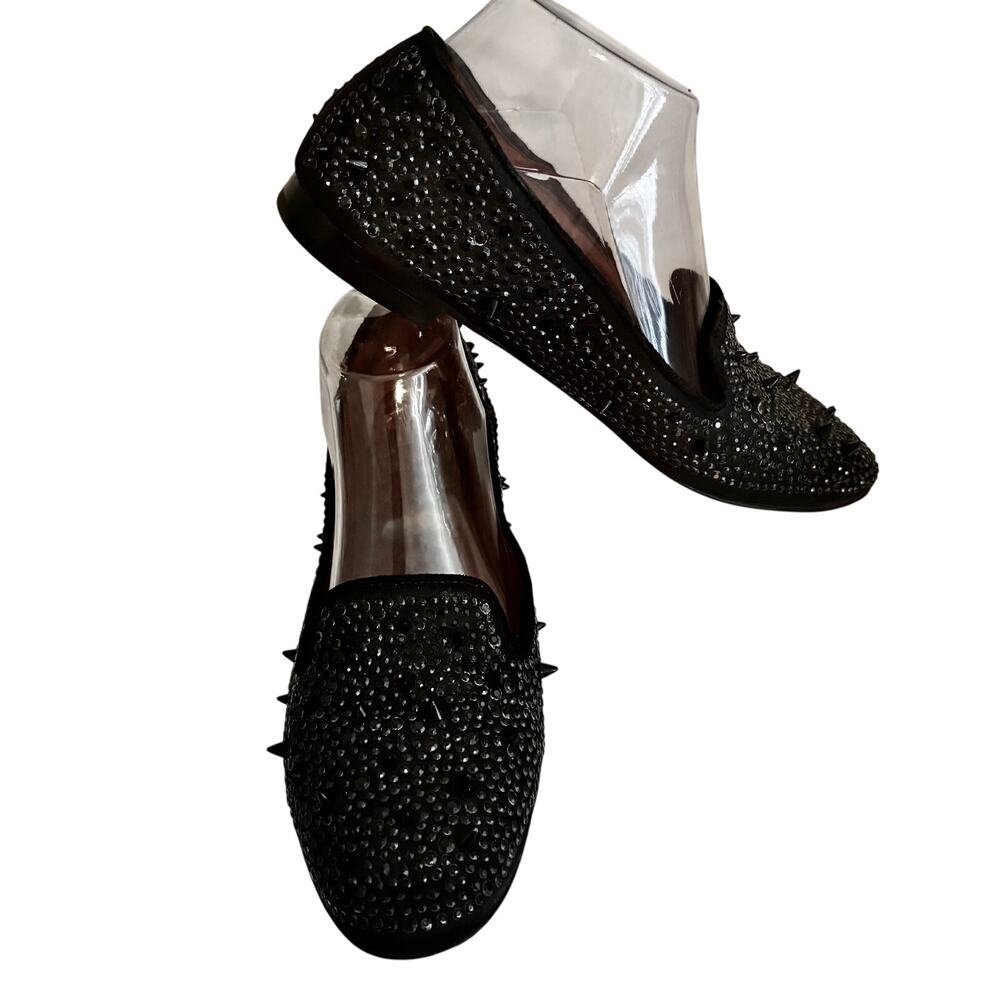 Sam Edelman Adena Studded Spiked Rhinestone Loafers Flats Whimsygoth Avant Garde